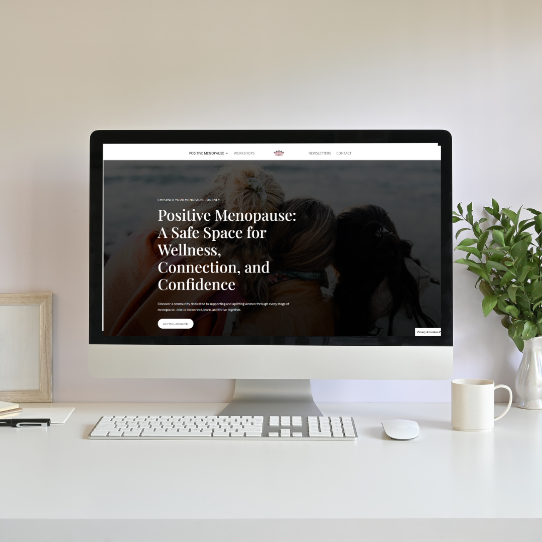Website Mock Ups Positive Menopause Website