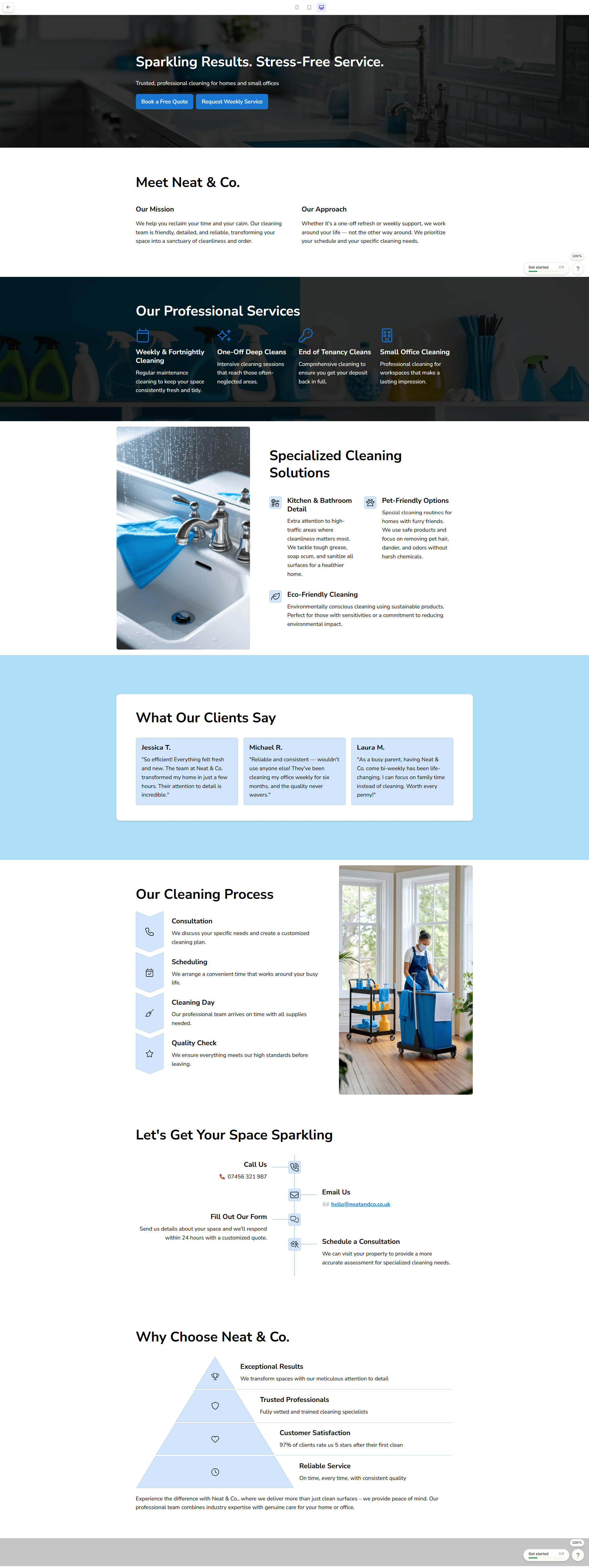 Cleaner Website Demo