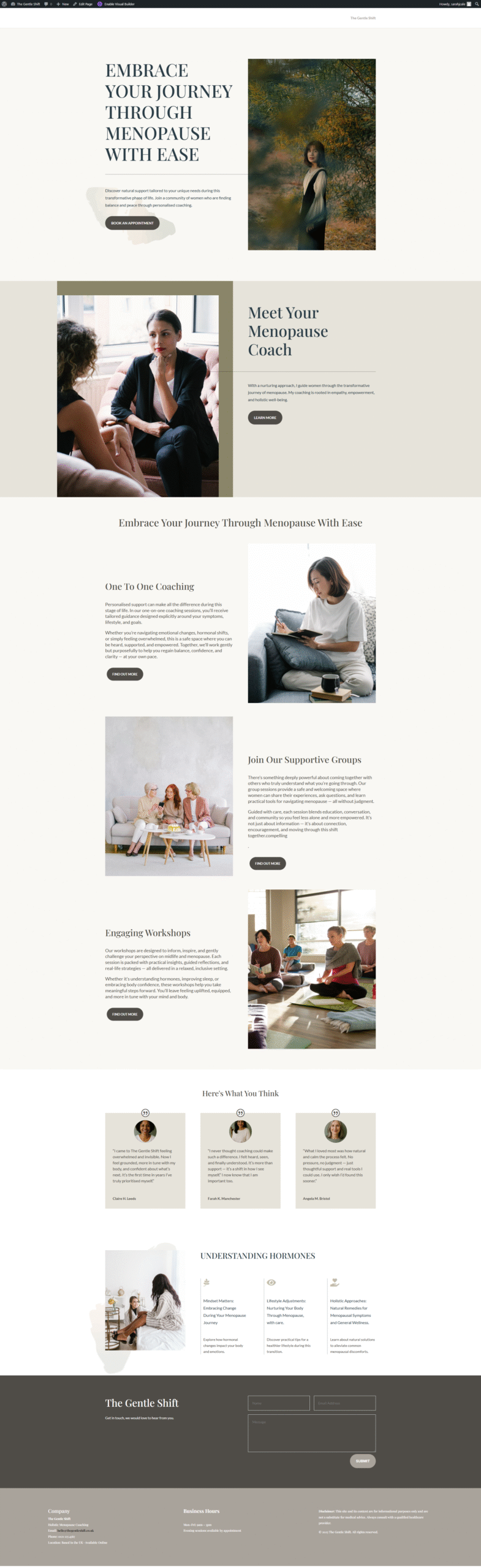 The Gentle Shift - Menopause Coach Scrolling File Menopause Coach Template